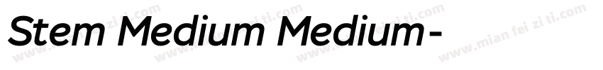 Stem Medium Medium字体转换